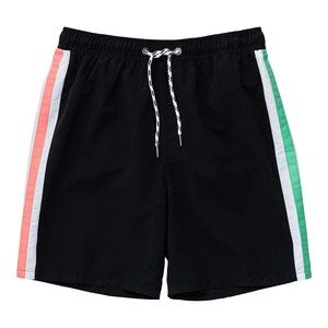 Mens Black Retro Stripe Volley